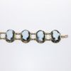 Picture of 14k Yellow Gold Black and White Hard Stone Cameo Bracelet