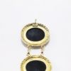 Picture of 14k Yellow Gold Black and White Hard Stone Cameo Bracelet