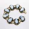 Picture of 14k Yellow Gold Black and White Hard Stone Cameo Bracelet