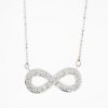 Picture of 14k White Gold & Diamond Infinity Symbol Necklace