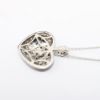 Picture of 14k White Gold & Pave Set Diamond Heart Necklace