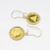 Picture of 1/20 oz. Gold Panda Coin Earrings with 14k Yellow Gold Rope Bezel