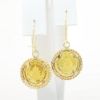 Picture of 1/20 oz. Gold Panda Coin Earrings with 14k Yellow Gold Rope Bezel