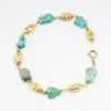 Picture of 14k Yellow Gold, Turquoise and Gold Nugget Bracelet