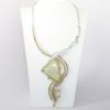 Picture of 18k Yellow Gold, Crystal Opal Freeform Cabochon & Diamond Necklace