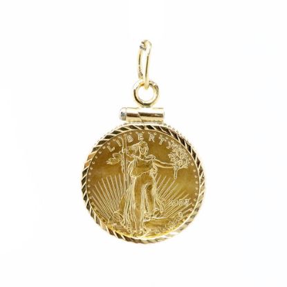 Picture of Liberty 1/10 oz. Coin Pendant with 14k Gold Screw Top Bezel