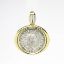 Picture of Ancient Roman Coin Pendant in 14k Yellow Gold & Diamond Bezel