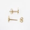 Picture of 14k Yellow Gold Hamsa Stud Earrings