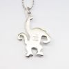 Picture of 14k White Gold & Diamond Monkey Necklace