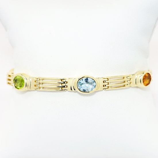 Picture of 14k Yellow Gold & Multi Gemstone Bracelet