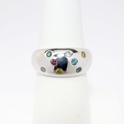 Picture of 14k White Gold & Multi Gemstone Ring