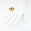 Picture of 18k Yellow Gold & Large Emerald Cut Citrine Ring