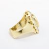 Picture of 14k Yellow Gold, Diamond & Oval Cut Green Tourmaline Statement Ring