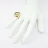 Picture of 14k Yellow Gold, Diamond & Oval Cut Green Tourmaline Statement Ring