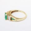 Picture of 10k Yellow Gold, Diamond & Emerald Cut Synthetic Spinel Ring