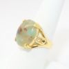 Picture of 14k Yellow Gold & Green Agate Oval Cabochon Ring