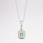 Picture of 14k White Gold, Diamond & Emerald Cut Alexandrite Necklace