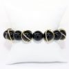 Picture of 14k Gold Wrapped Black Onyx Beaded Bracelet