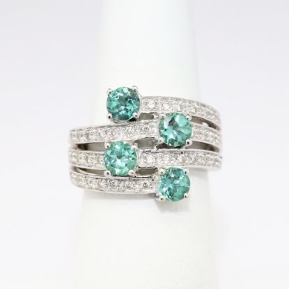 Picture of 14k White Gold, Alexandrite and Diamond Statement Ring