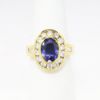 Picture of 18k Yellow Gold, Diamond & Oval Cut Iolite Ring