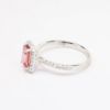 Picture of 14k White Gold, Diamond & Emerald Cut Pink Tourmaline Ring