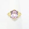 Picture of 14k Yellow Gold & Oval Cut Kunzite Solitaire Ring