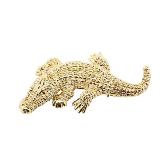 Picture of 14k Yellow Gold Alligator Brooch