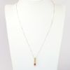 Picture of 14k Yellow Gold & Square Cut Pink Tourmaline Pendant Necklace