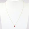 Picture of 14k Yellow Gold Necklace with Delicate Pink Tourmaline Heart Pendant