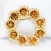 Picture of 14k Yellow Gold & Faceted Citrine Floral Wreath Brooch