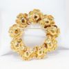 Picture of 14k Yellow Gold & Faceted Citrine Floral Wreath Brooch