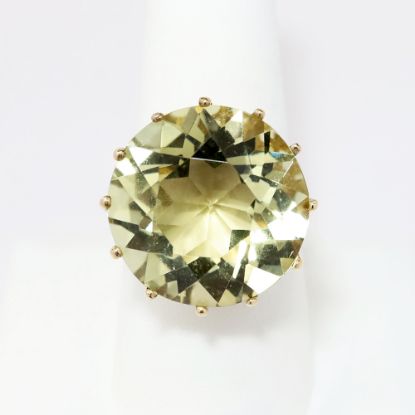 Picture of Fancy Brilliant cut Citrine ring, 14k yellow gold