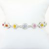 Picture of 14k White Gold, Diamond & Multi-Colored Gemstone Bracelet