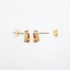 Picture of 14k Yellow Gold & Pear Cut Citrine Stud Earrings with Diamond Accents