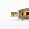 Picture of Vintage Gilt Chinese Export Silver, Cloisonné Enamel & Coral Cabochon Bracelet