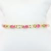 Picture of 14k Yellow Gold, Pink Tourmaline & Diamond Bracelet