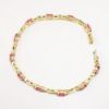 Picture of 14k Yellow Gold, Pink Tourmaline & Diamond Bracelet