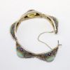 Picture of Vintage Chinese Export Gilt Silver Filigree, Cloisonné Enamel & Jade Cabochon Bracelet