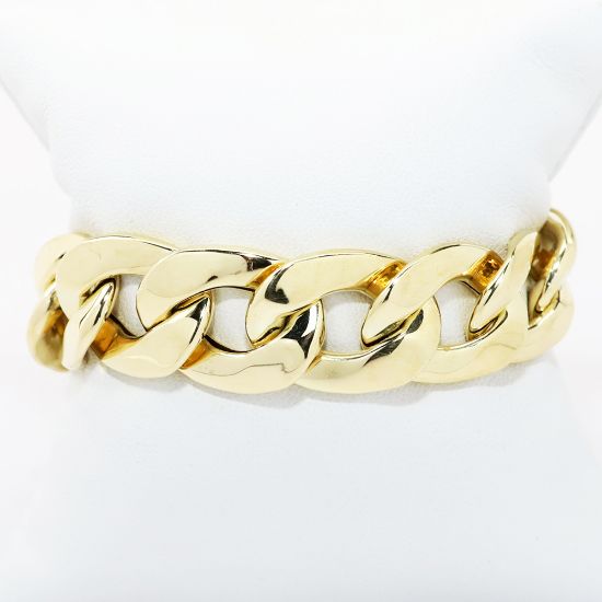 Picture of Large 18k Yellow Gold Curb Chain Bracelet