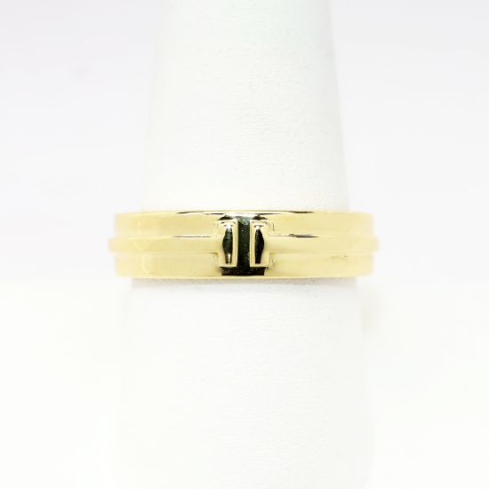 Picture of Tiffany & Co. T Collection Men's Wide Ring in 18k yellow gold