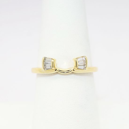 Picture of 14k Yellow Gold & Baguette Cut Diamond Ring Enhancer Band