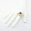 Picture of 14k Yellow Gold, Diamond and Synthetic Star Sapphire Cabochon Ring