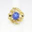 Picture of 14k Yellow Gold, Diamond and Synthetic Star Sapphire Cabochon Ring