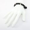 Picture of AXION Matte Black Onyx & Sterling Silver Beaded Bracelet with Skull