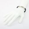 Picture of AXION Braided Black Leather Bracelet with Sterling Silver Knot Detail