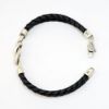 Picture of AXION Braided Black Leather Bracelet with Sterling Silver Knot Detail