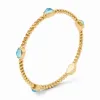 Picture of Nassau Stone Bangle in Iridescent Capri Blue