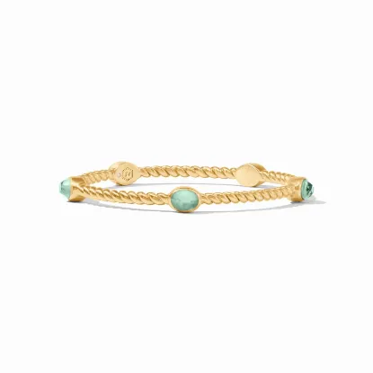 Picture of  nassau stone bangle in iridescent aquamarine blue