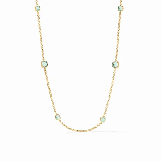 Picture of Aquitaine Station Necklace in aquamarine blue