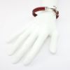 Picture of AXION Men's Braided Red Leather Bracelet with Sterling Silver Anchor Clasp